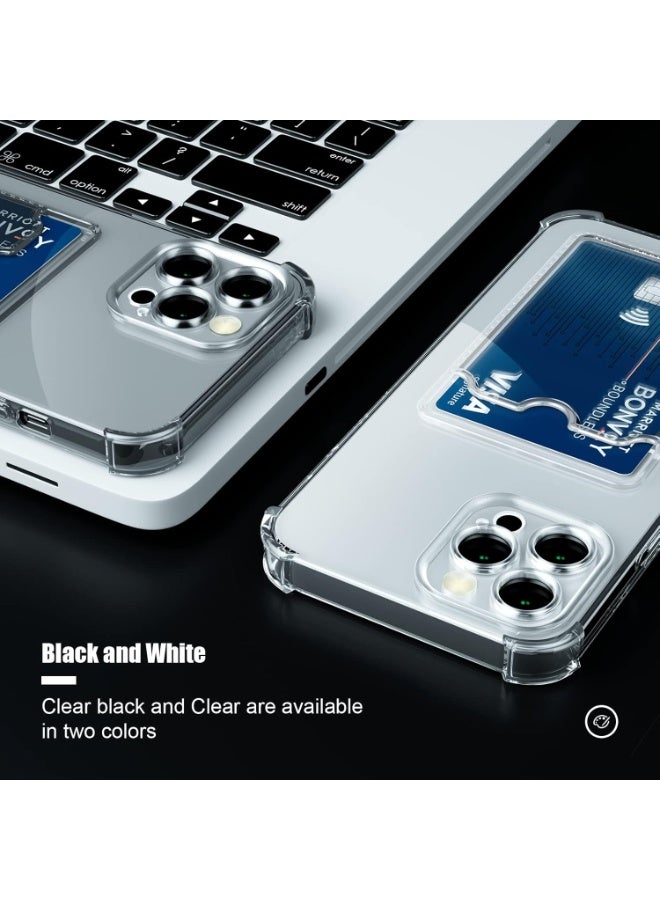 Case for iPhone 14 Pro Clear Slim Phone Case Soft TPU Wallet Case Bag Cover with Card Slot Holder Shockproof 6.1" - Image 3