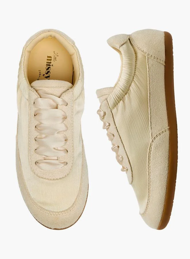 ليتل ميسي Girls Lace-Up School Sneakers