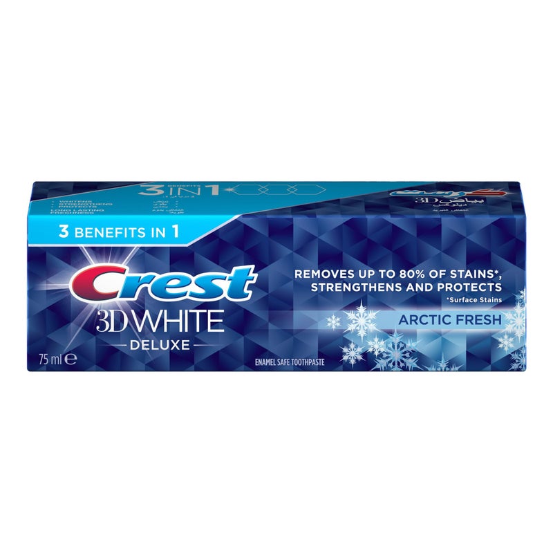 Crest 3D White Deluxe Healthy Shine Whitening Toothpaste 75ml - Image 1