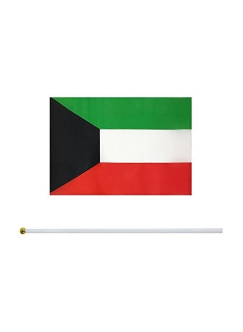 برينت شوب فور مي أعلام الكويت اليدوية الصغيرة لليوم الوطني، أعلام صغيرة محمولة باليد، هدايا تذكارية رائعة وأعلام هدايا الحفلات للأطفال والكبار، زينة أعلام البلاد، أحداث المهرجانات  - Image 2