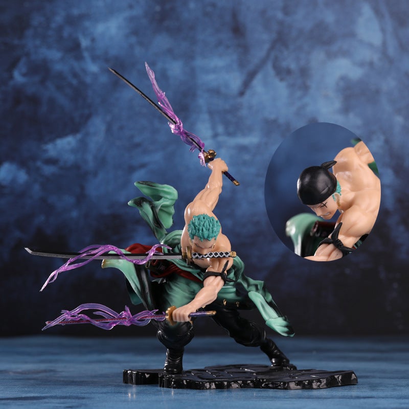 One Piece Zoro Sanzen World PVC Action Figure (Double Head) - Image 1