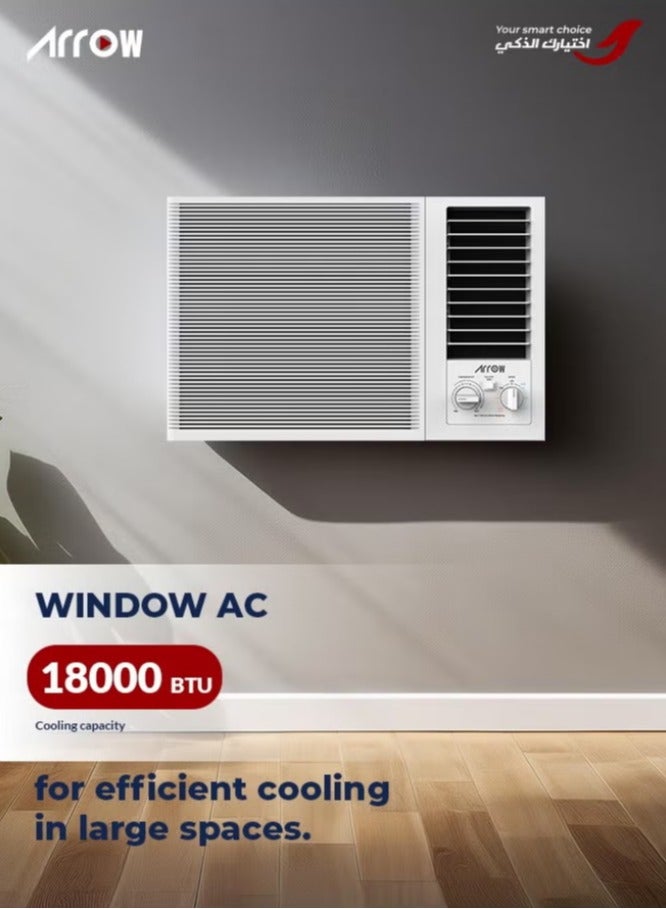 Arrow 17,200 BTU Window Air Conditioner, Cooling Only, Mechanical Controls, White Color | Model Name: RO-18WHC - Image 5