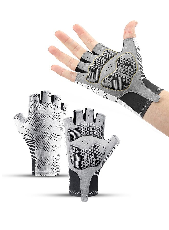 قفازات ركوب الدراجات مضادة للانزلاق، قفازات تدريب رياضية للرجال والنساء، قفازات من الألياف الدقيقة المتينة، قابلة للتنفس، مقاومة للصدمات، مناسبة للصالة الرياضية، وركوب الدراجات، ورفع الأثقال - Image 1