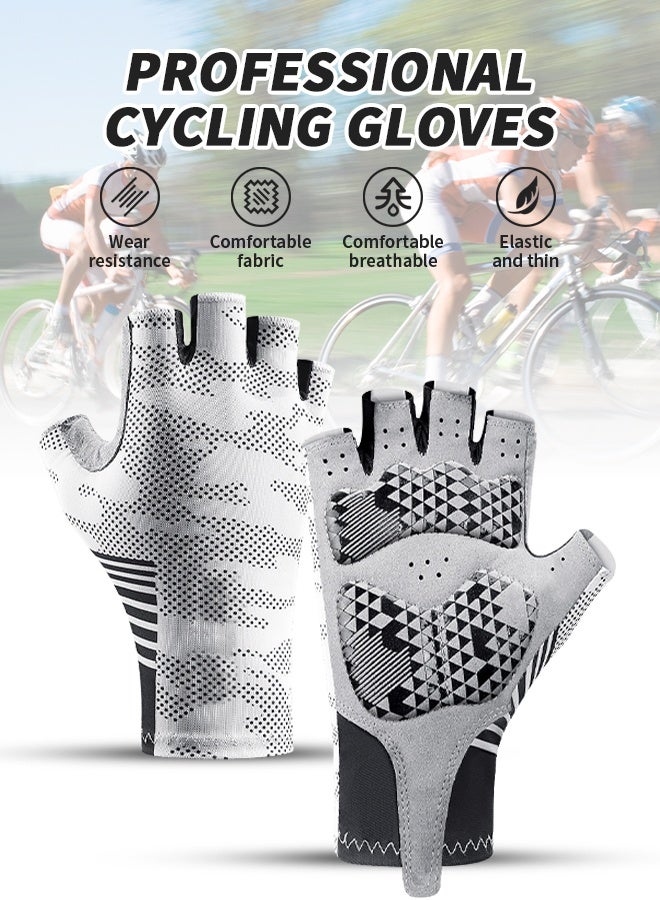 قفازات ركوب الدراجات مضادة للانزلاق، قفازات تدريب رياضية للرجال والنساء، قفازات من الألياف الدقيقة المتينة، قابلة للتنفس، مقاومة للصدمات، مناسبة للصالة الرياضية، وركوب الدراجات، ورفع الأثقال - Image 2