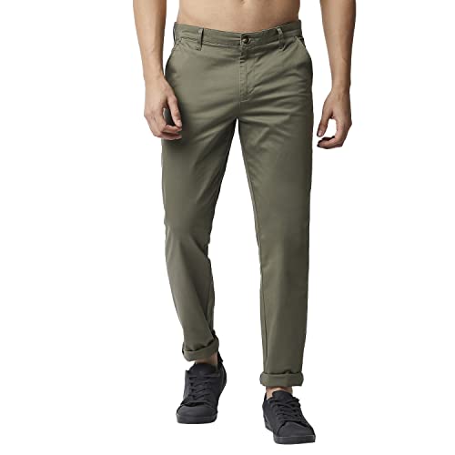 Thomas Scott Men Millennium Slim Fit Chino Pants Olive - Image 1