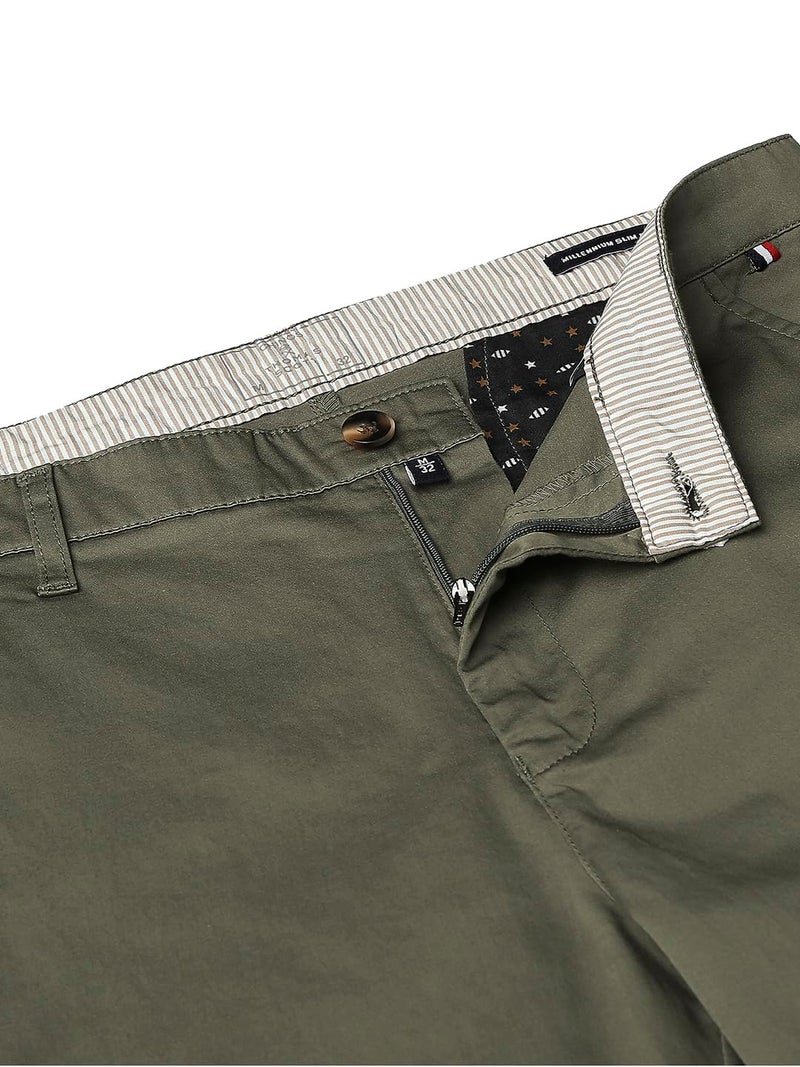 Thomas Scott Men Millennium Slim Fit Chino Pants Olive - Image 4