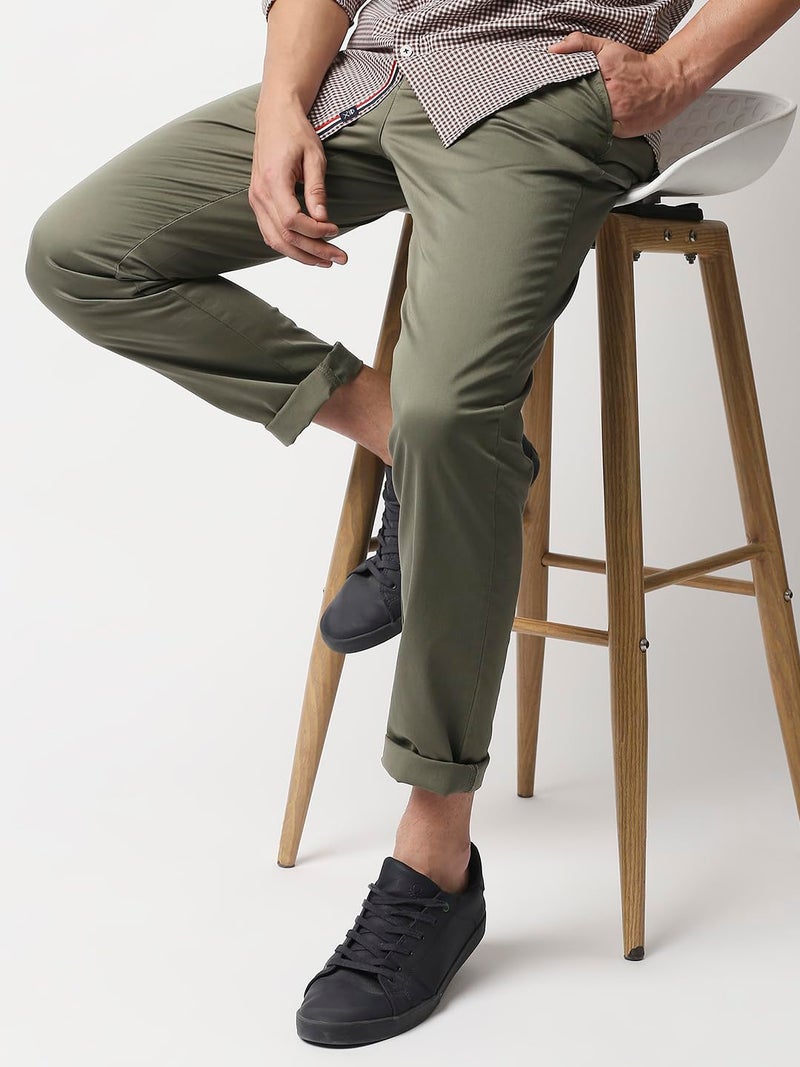 Thomas Scott Men Millennium Slim Fit Chino Pants Olive - Image 5