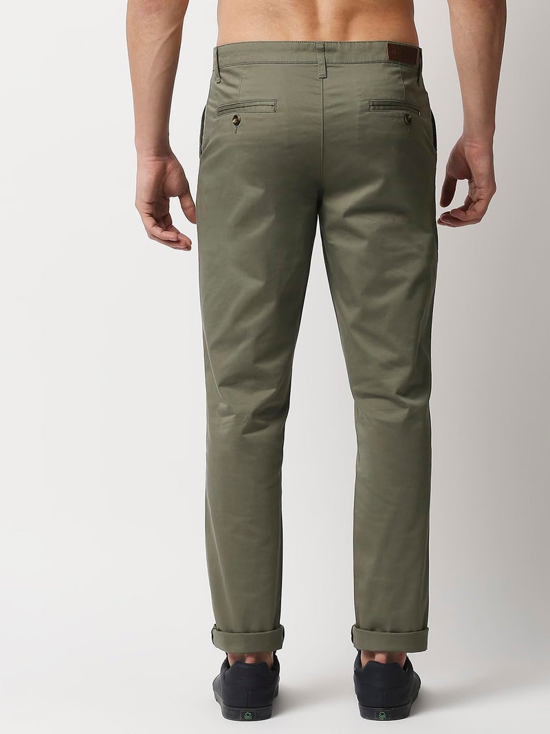 Thomas Scott Men Millennium Slim Fit Chino Pants Olive - Image 2