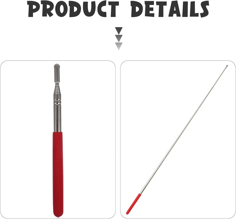 Tight fitted parts SHOWERORO 1m Multifunctional Retractable Teaching Stick Handheld Pointer for Classroom Engagement Red Color from for Teachers and Tour Guides General compatible practical design - Image 2