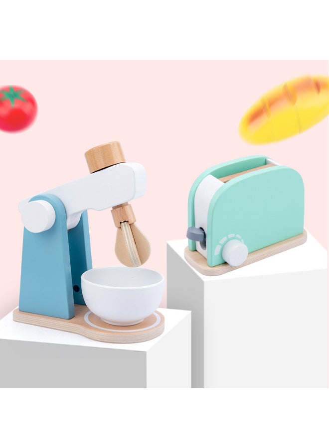 Children's Family Simulation Kitchen Set Wooden Birthday Gift Boys And Girls Baby Cutting Paradise Wooden Toys-Color:MR-Strawberry Pie - Image 5