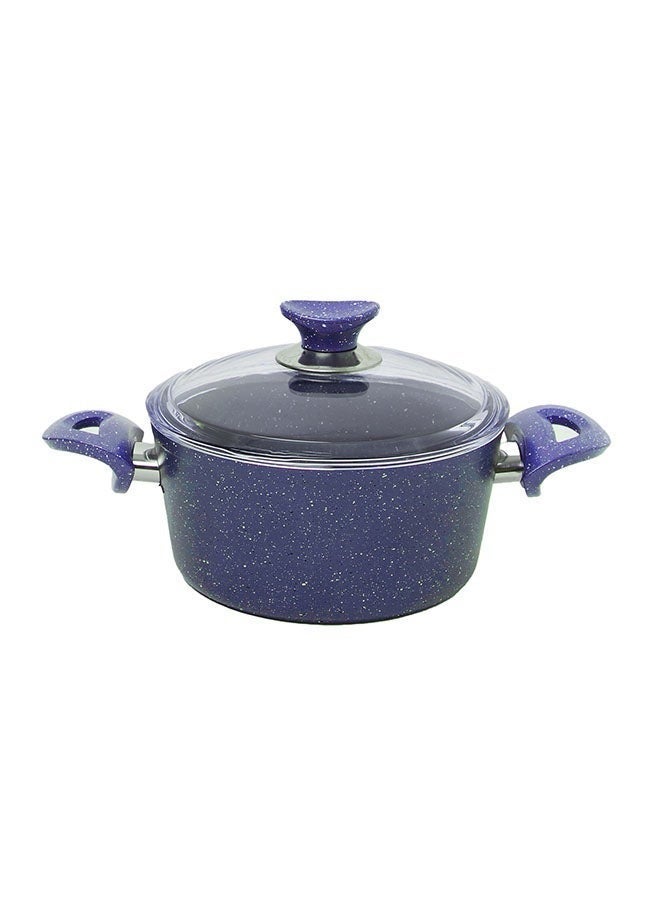 18-Piece Granite Cookware Set with Blue Service Set, 26x26x12cm - Image 2