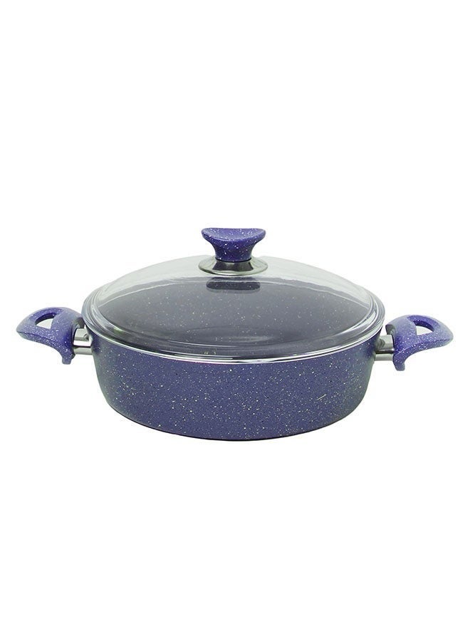 18-Piece Granite Cookware Set with Blue Service Set, 26x26x12cm - Image 3