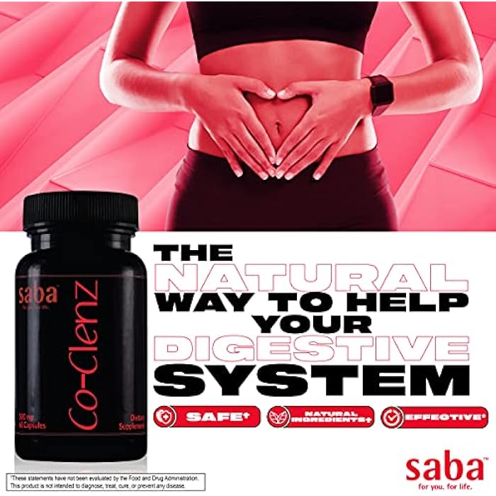 Saba Kombucha Saba Co-Clenz - 5 Day Cleanse for Men & Women-Supports Healthy Bowel Movements- Detox, Colon Health, Helps Constipation -30 Capsules, - Image 4