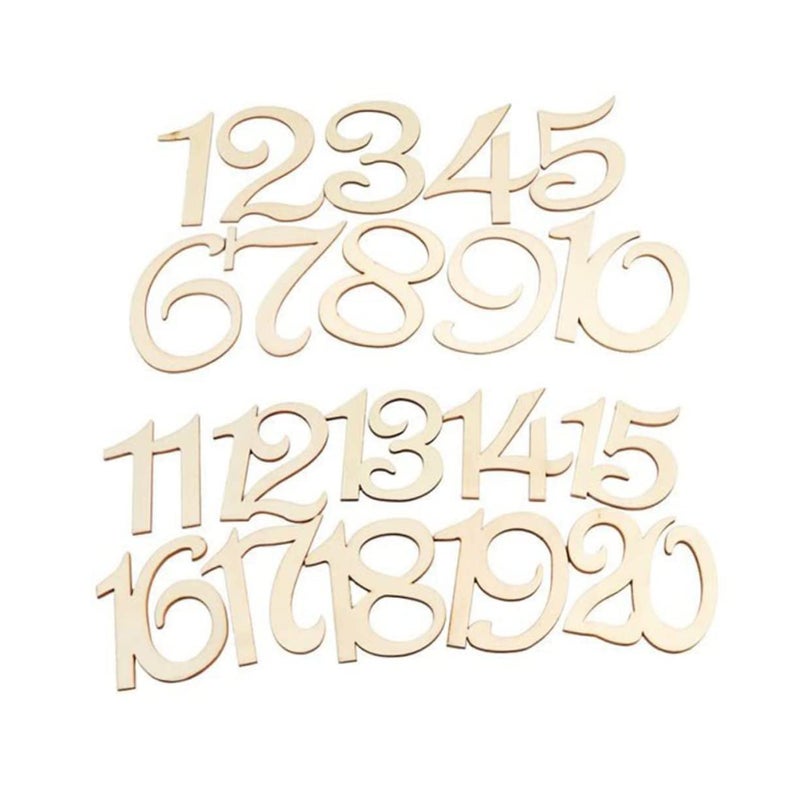 Khaki Wooden Table Cards 20Pcs For Wedding Reception And Special Events Elegant Decor 7 5X7 5X10CM - Image 2