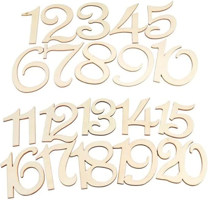Khaki Wooden Table Cards 20Pcs For Wedding Reception And Special Events Elegant Decor 7 5X7 5X10CM - Image 1