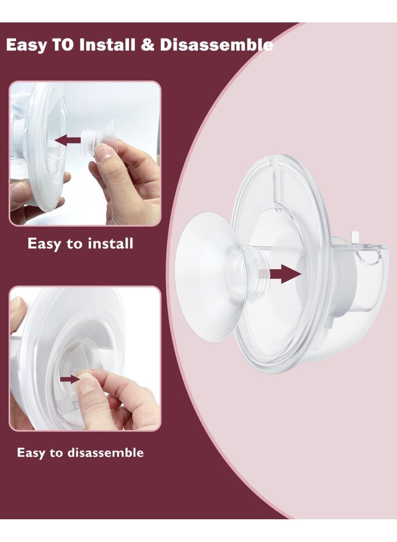 2pcs Flange Insert 19mm متوافق مع Momcozy M9 / M6 / M5 / S12 Pro / S9 Pro / V1 / V2,استبدال مضخة الثدي القابلة للارتداء - Image 3