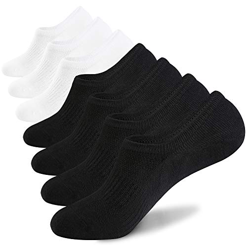WANDER No Show Socks Mens 7 Pair Cotton Thin Non Slip Low Cut Men Invisible Sock 6-8/9-11/12-14 - Image 1