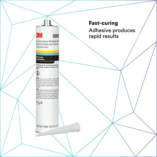 3M Auto Glass Urethane Windshield Adhesive, 08693, Medium Viscosity, High-Strength, Fast-Curing, 310 mL/10.5 fl oz Cartridge , Black - Image 5