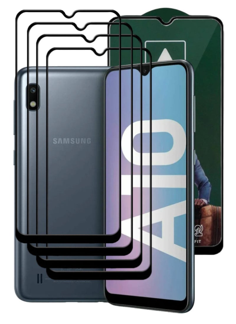 ACLIX 4 Pieces Antistatic ESD Dustproof Premium Quality High Definition Tempered Glass Screen Protector Designed For Samsung Galaxy A10 - Image 1