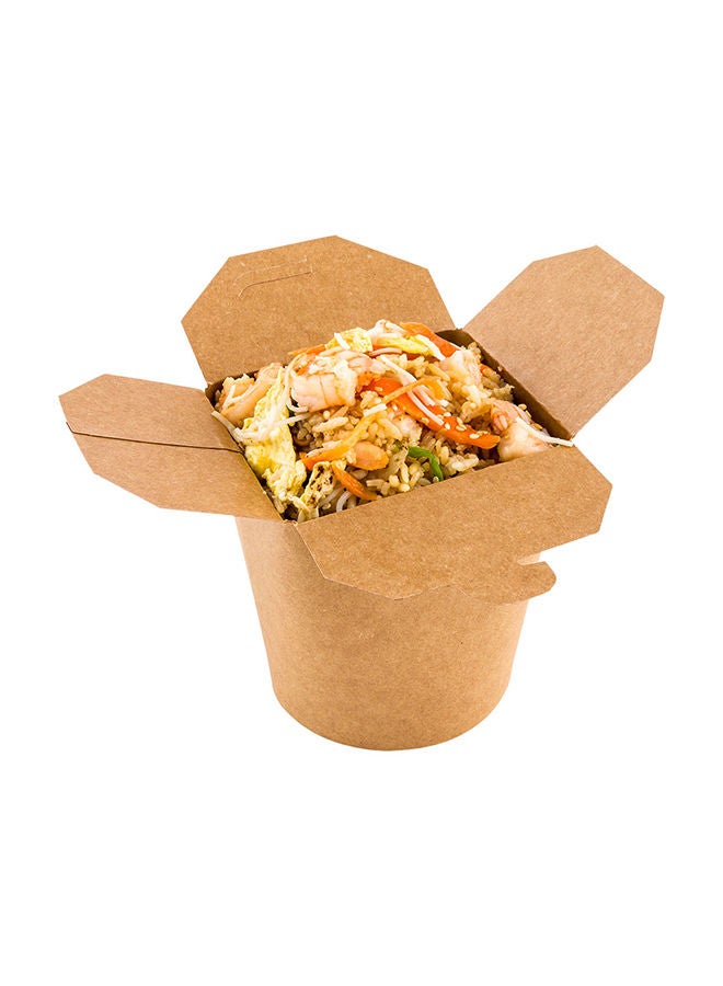 Restaurantware حاويات طعام بيولوجية تيك 4 × 3.5 × 4.5 بوصة، 200 صندوق نودلز متين - قابلة للتخلص، مستدامة، صناديق طعام كرافت سعة 32 أونصة، دائرية، للتوصيل والوجبات السريعة، أو النزهات - Image 5