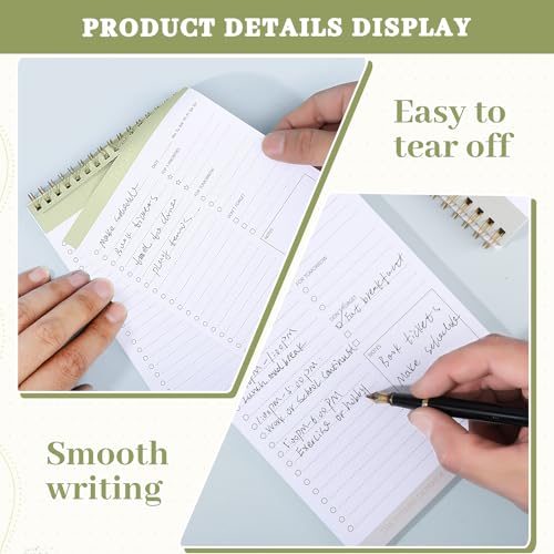 Thboxes 2 Packs To Do List Notepad, Totally 208 Pages To Do List Notebook A5 Undated Daily Planner Notepad with Transparent Cover and Task Checklist Home Office School Supplies, Simple Style - Image 4