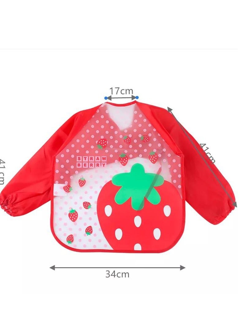 Generic Cartoon Design Long Sleeve Waterproof Feeding Bib for Baby Boys Girls 6-36 Months  IR - Image 2
