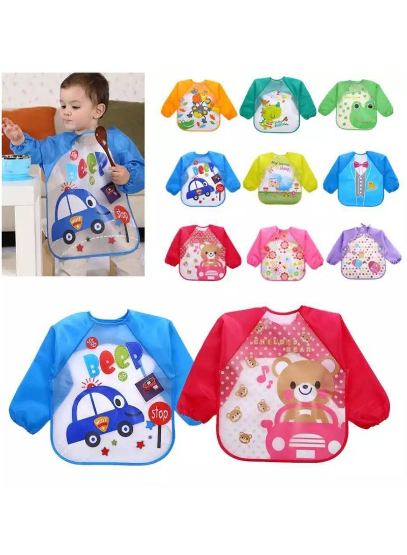 Generic Cartoon Design Long Sleeve Waterproof Feeding Bib for Baby Boys Girls 6-36 Months  IR - Image 3