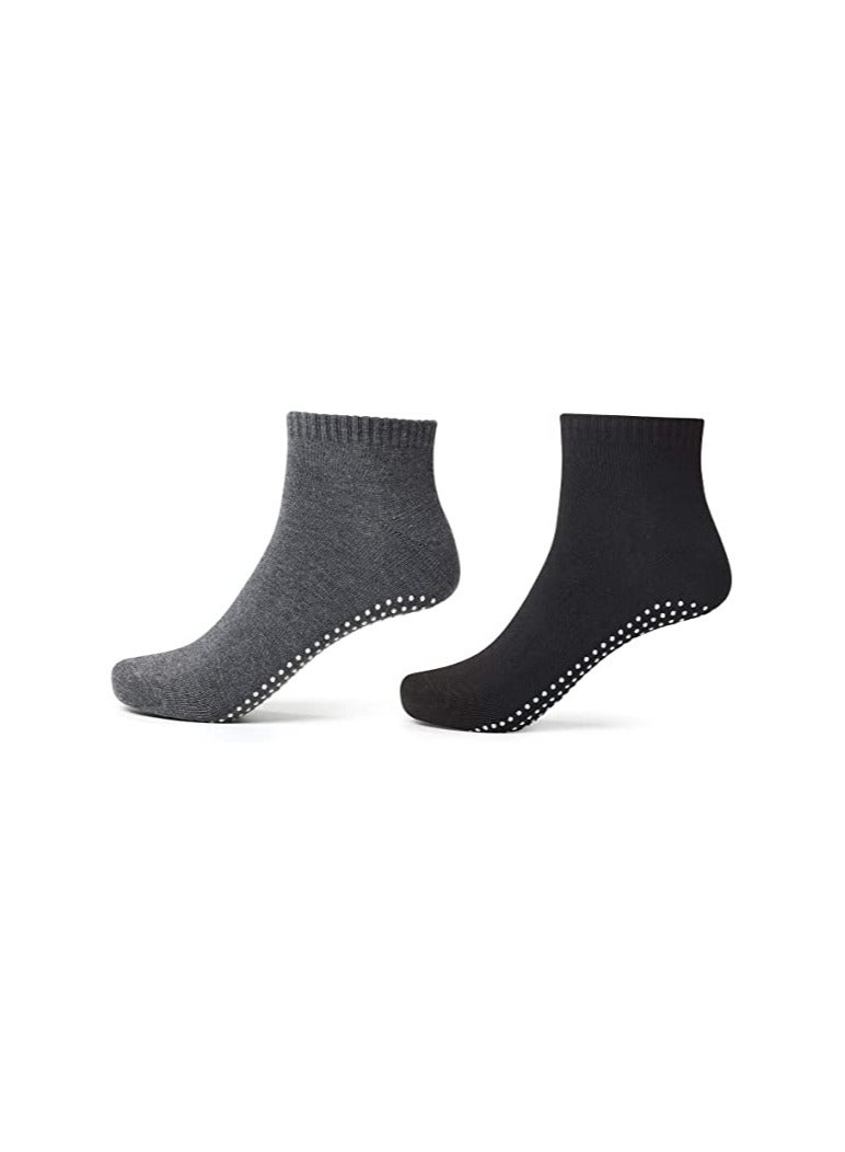 DeloPik Non Slip Skid Socks Anti Slip Sock for women and men, Grip Socks for Yoga Home Barre Pilates Hospital Workout (4 PAIR) - Image 2