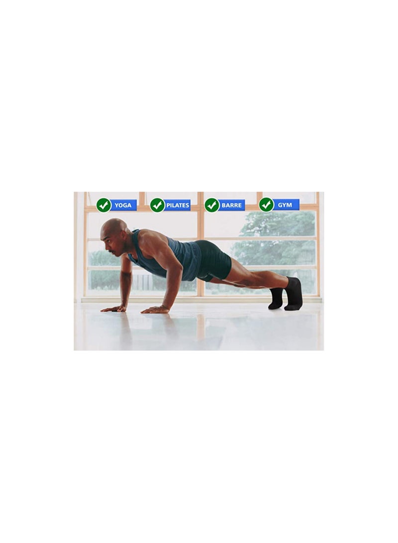 DeloPik Non Slip Skid Socks Anti Slip Sock for women and men, Grip Socks for Yoga Home Barre Pilates Hospital Workout (4 PAIR) - Image 5