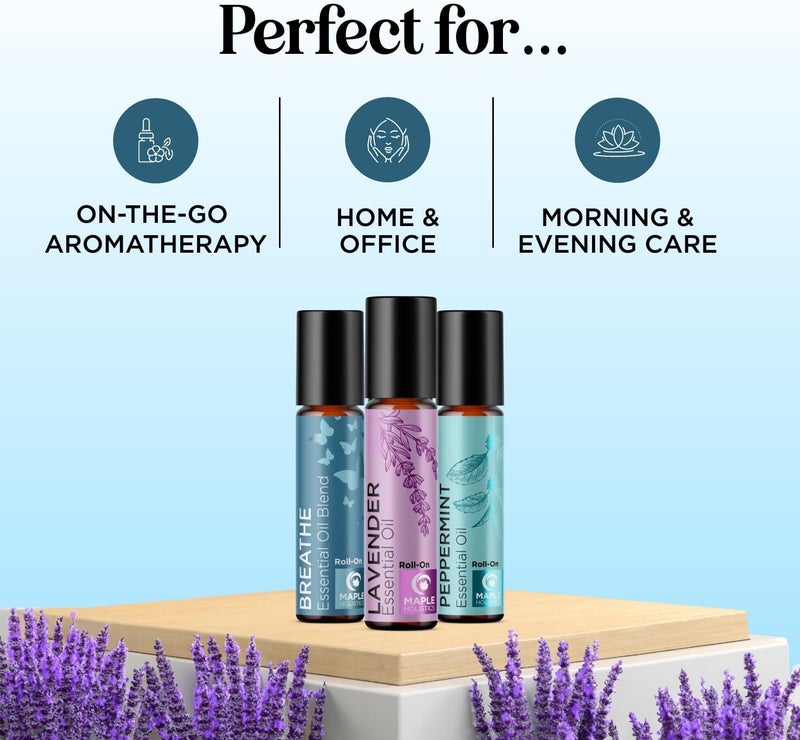 Headache Roll on Essential Oils - Aromatherapy Essential Oils Sets Variety Pack with Peppermint Clarify and Breathe Essential Oil Roll Ons - Fun & Cute Wellness Gift for Young Women Teens & Girls - Image 2