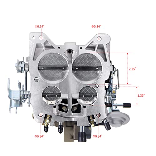 liriuda Rochester Quadrajet Carburetor 4 Barrel For Chevy 1966-1973 327 350 427 Engines Trucks and Cars, Replace 1975-1979 Corvettes 1901R 750 CFM 4BBL 4MV 1901-GG - Manual Divorced Choke Carb - Image 3