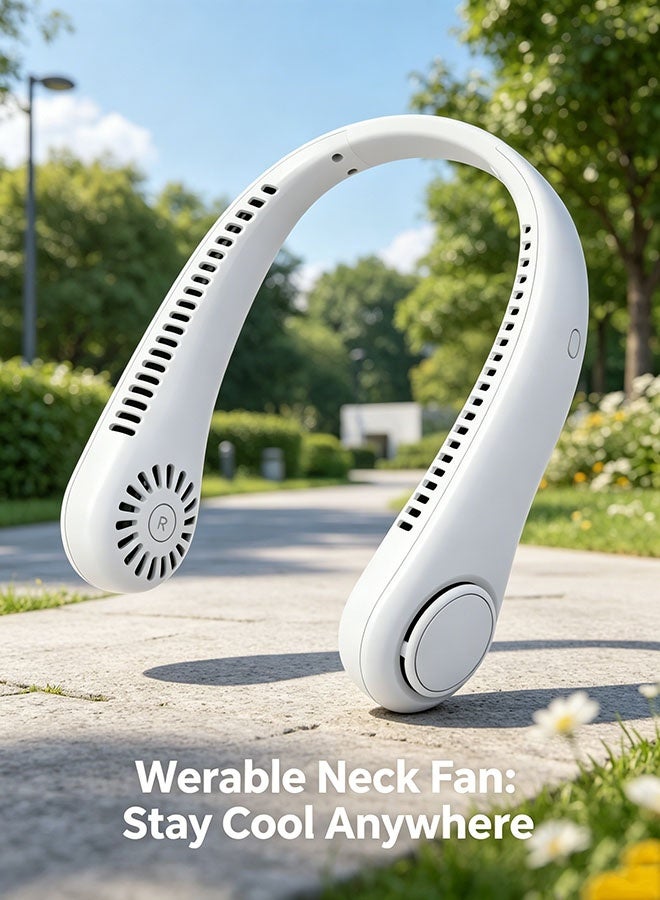 Wearable Neck Fan, Semiconductor Cooling Portable Mini Fan with 100-Speed Variable Wind and Type-C Fast Charging - Image 1