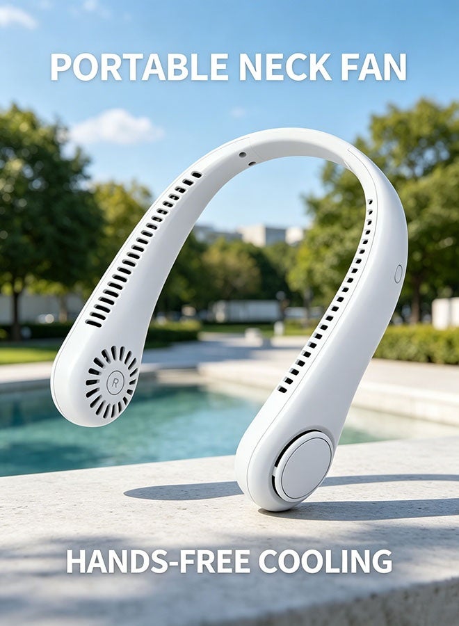 Wearable Neck Fan, Semiconductor Cooling Portable Mini Fan with 100-Speed Variable Wind and Type-C Fast Charging - Image 2
