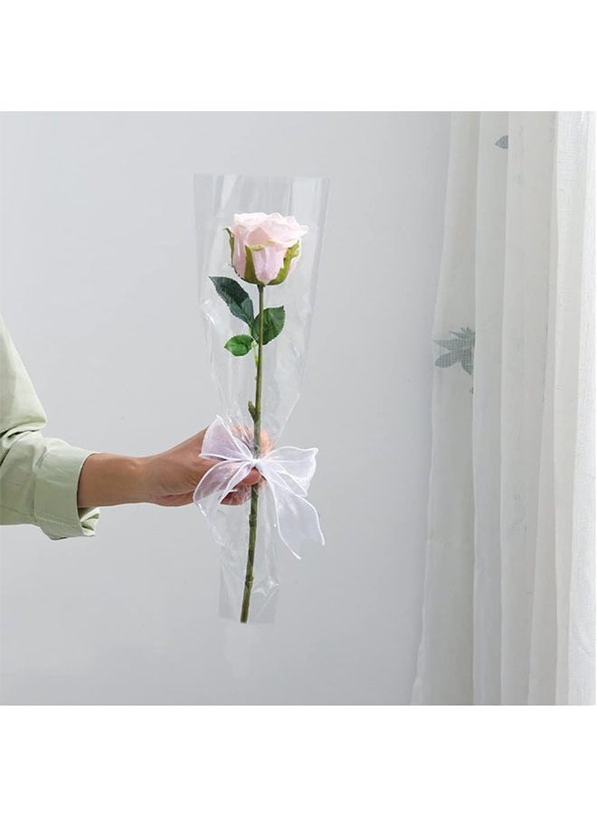 ZVEV Flower Wrapping Paper, , Transparent Single Floral Packaging Bag, Clear Wrapping Flower Bouquet Sleeves For DIY Party Birthday Gift (50 Pcs) - Image 4