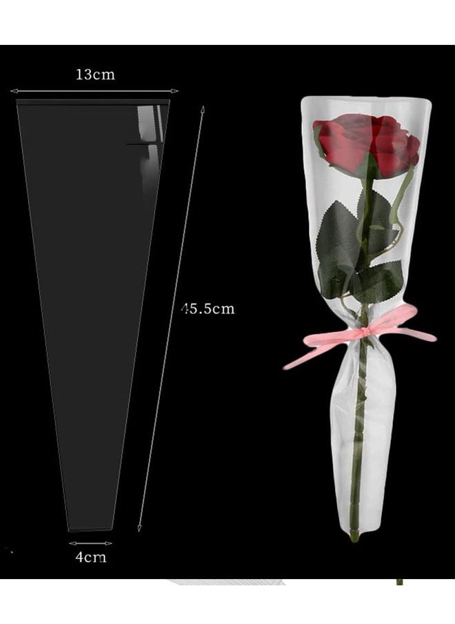 ZVEV Flower Wrapping Paper, , Transparent Single Floral Packaging Bag, Clear Wrapping Flower Bouquet Sleeves For DIY Party Birthday Gift (50 Pcs) - Image 2