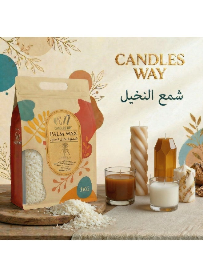 Candles Way Pure Palm Wax - High Quality, Natural, Environmentally Friendly, Ideal for Scented Candles 1 Kg - Image 1
