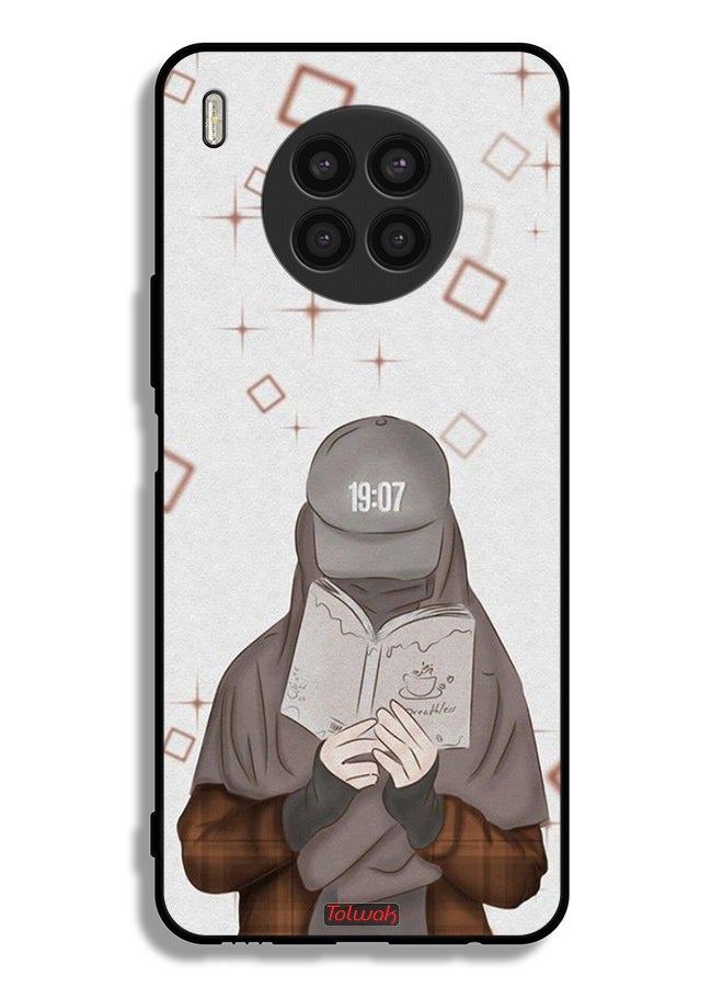 Tolwak Honor 50 Lite Protective Case Cover Girl Reading Art - Image 2