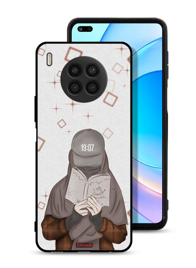 Tolwak Honor 50 Lite Protective Case Cover Girl Reading Art - Image 1