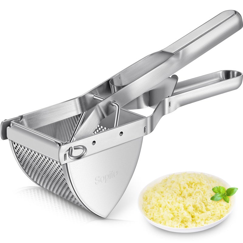 Potato Ricer Sopito Stainless Steel Potato Ricer Multifunctional Fruit Vegetable Masher for Smooth Fluffy Mashed Potatoes