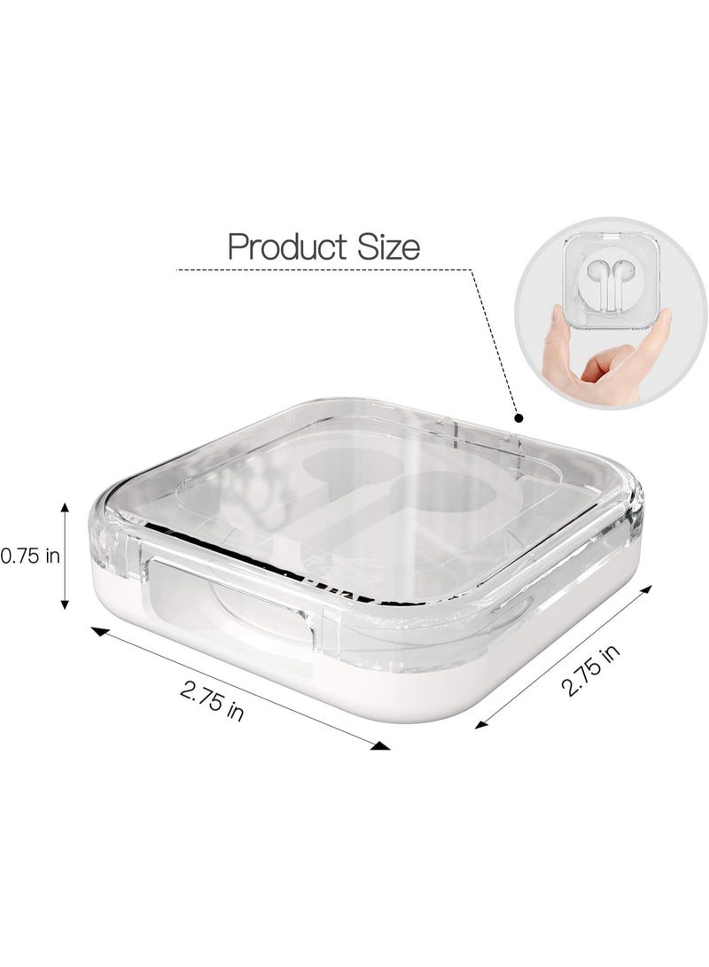 بزوز حالة سماعات الأذن متوافقة مع سماعات الأذن EarPods من Apple iPhone/iPad/iPods، علبة تنظيم كابل السماعات، حامل إدارة الكابلات، مغلف لف الكابلات، تخزين صغير، حمل كابلات، إدارة الكابلات - Image 4