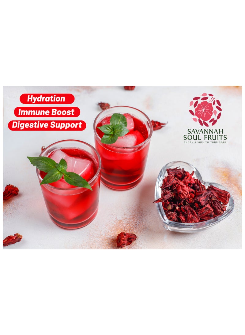 Savannah Soul Fruits - Hibiscus Flower Hydration, Immune Boost, Digestive Support,Rich In Antioxidants,Vitamins And Minerals,Promot Overall Well-Being And Vitality,No Artificial Ingredients.No Artificial Colouring . - Image 1