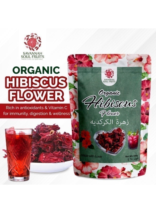 Savannah Soul Fruits Hibiscus Flower 150g, Hydration, Immune Boost, Digestive Support,Rich In Antioxidants,Vitamins And Minerals,Promot Overall Well-Being And Vitality,No Artificial Ingredients.No Artificial Colouring . - Image 5