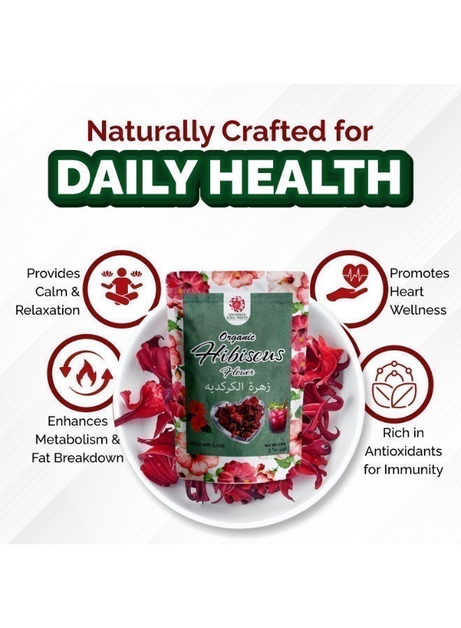 Savannah Soul Fruits Hibiscus Flower 150g, Hydration, Immune Boost, Digestive Support,Rich In Antioxidants,Vitamins And Minerals,Promot Overall Well-Being And Vitality,No Artificial Ingredients.No Artificial Colouring . - Image 4