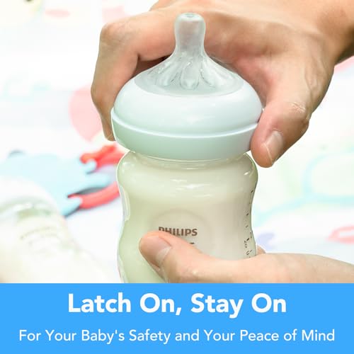 CHUBBIEE Premium Replacement Baby Bottle Nipple Rings for Philips Avent Bottle, Compatible Screw Bottle Collars for Avent Natural Plastic and Glass Bottles, BPA-Free, Secure Latch, Baby-Safe, 4-Pack - Image 4