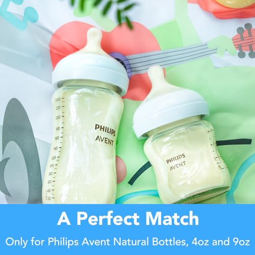 CHUBBIEE Premium Replacement Baby Bottle Nipple Rings for Philips Avent Bottle, Compatible Screw Bottle Collars for Avent Natural Plastic and Glass Bottles, BPA-Free, Secure Latch, Baby-Safe, 4-Pack - Image 5