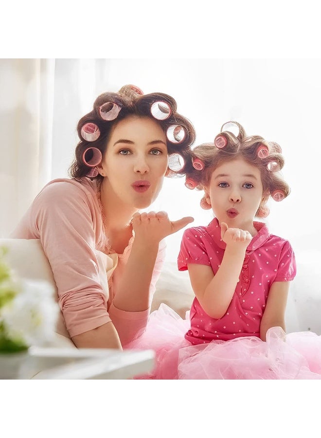 ماي كرييت مجموعة بكرات تجعيد الشعر MAYCREATE® بدون حرارة، 3 أحجام مشابك بكرات شعر سحرية ذاتية الإمساك للشعر الطويل والمتوسط ​​والقصير مع 6 مشابك شعر، ومشط شعر من الفولاذ المقاوم للصدأ - Image 2