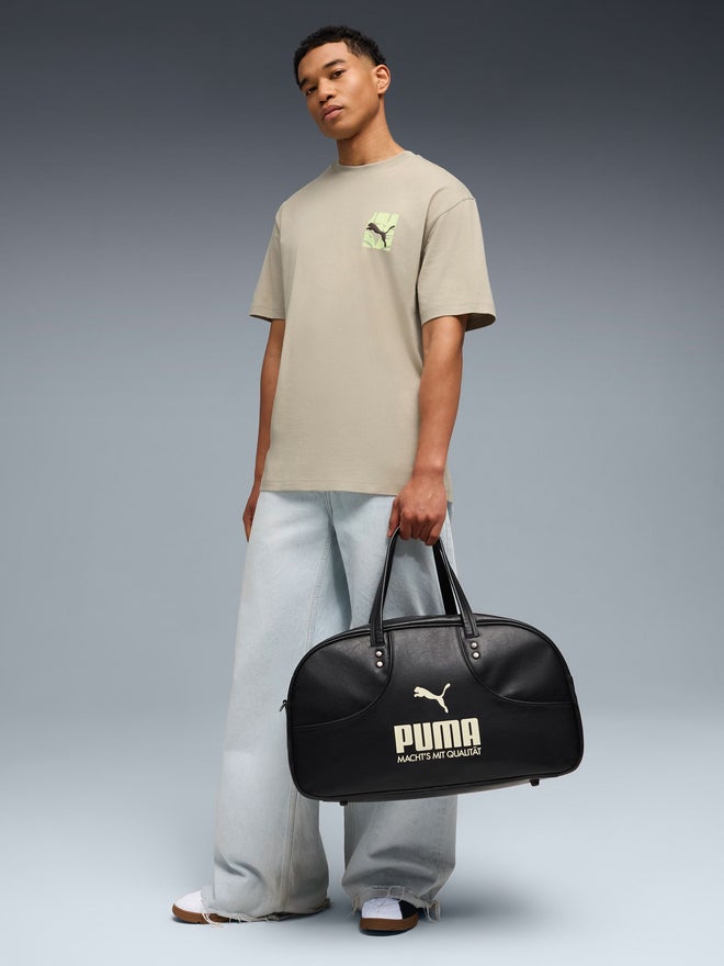 PUMA Men Beige Graphic Print Relaxed Fit T-Shirt - Image 5