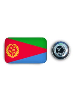 971ميديا علم اريتيريا - بادج معدني مطلي بطبقة إيبوكسي مع دبوس مغناطيسي أنيق ومتین لا يتسبب في تمزيق الملابس  - Image 1