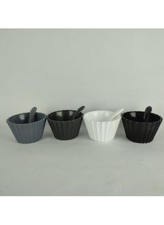 max plast Max Plast plastic bowl set of 4 bowls with spoons  - Image 4