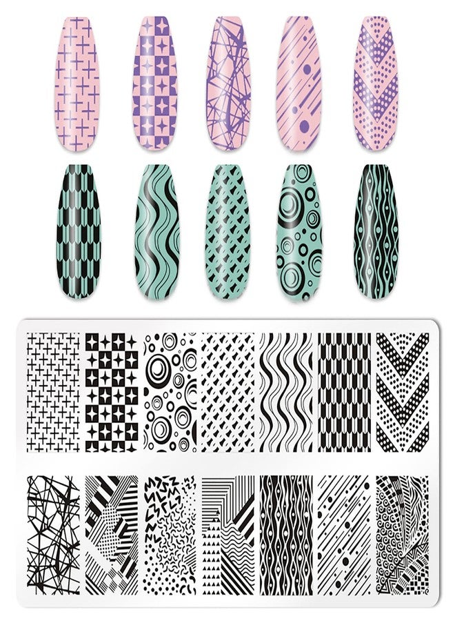 HYWWPFLAY 5Pcs Nail Stamping Plates Leopard Print Nail Stamps Nail Art Stamping Plates Nail Stencils Nail Plate Template Nail Art Stamping Kit Nails Accessories with 1 Nail Stamper, 1 Scraper - Image 4